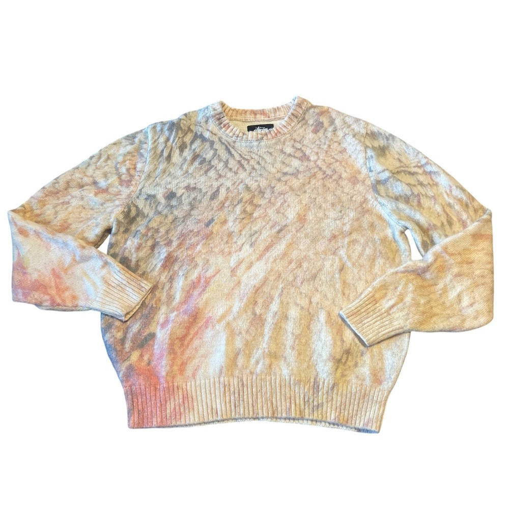 Stussy Wings Print Knit Sweater Men's Size Large Wool Mohair‎ 117098